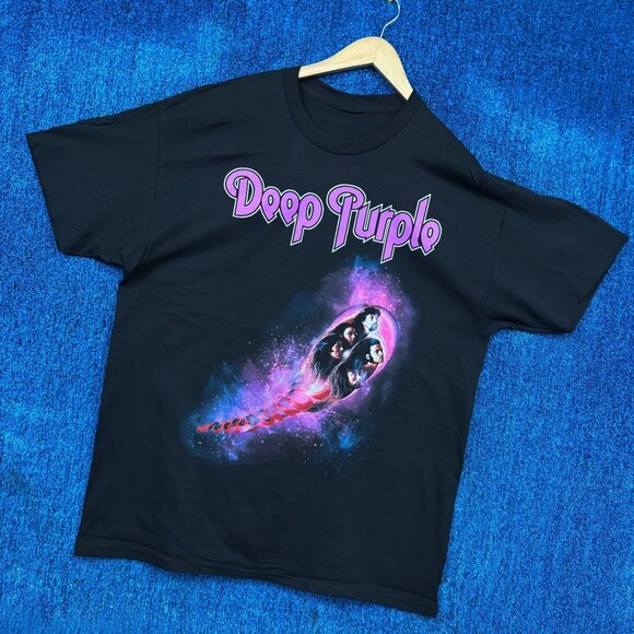 Deep Purple Fireball Album Cover Art Heavy Metal Band Tee XL - Picture 3 of 4